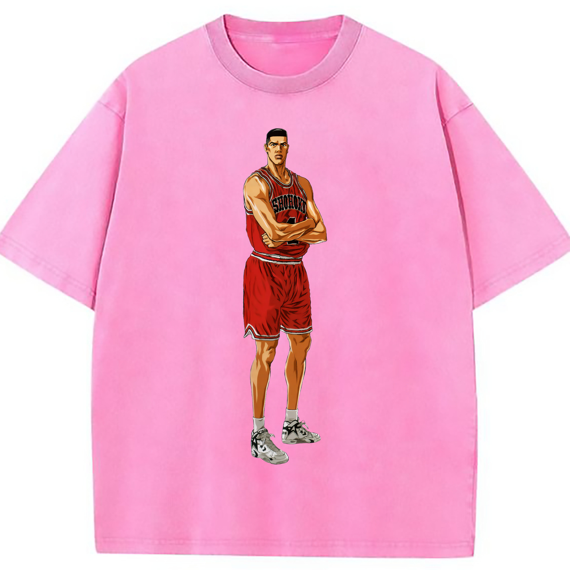 （画像用） SLAM DUNK／スラムダンク 綿100% ヴィンテージ風 半袖Tシャツ（フロントプリント）